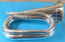Rare Sterling Silver Regimental Military Bugle 476 Gram Boosey Barnard Bros 1861