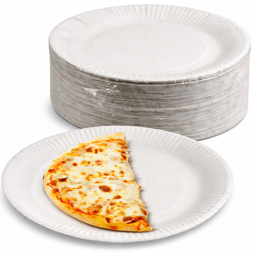 White paper plates - plates, heavy