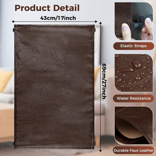 Faux leather headrest cover - faux,