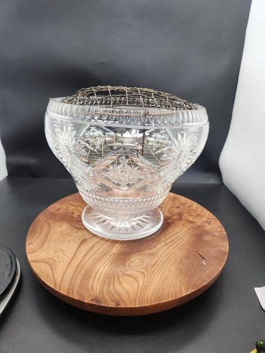 Large lead crystal glass - large, rose