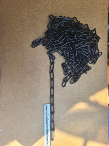 12m black plastic chain - black,