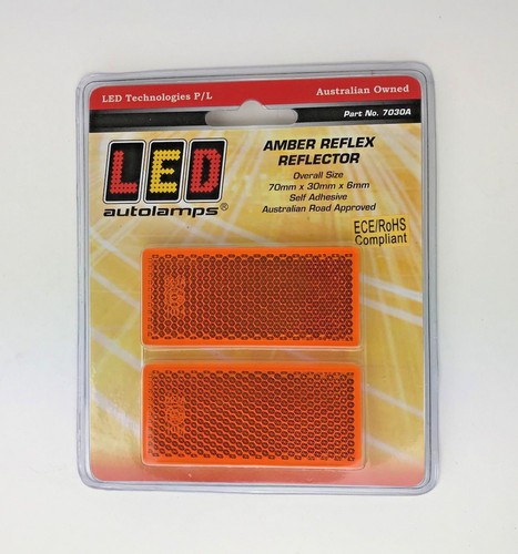 Amber orange rectangular - 2,