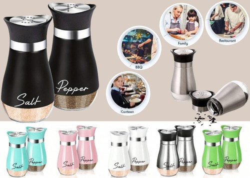 2pcs salt pepper shaker set - salt,