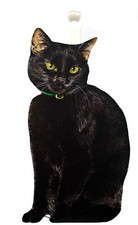 Black Cat Kitchen Roll Holder