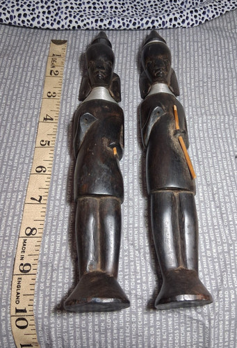 Pair antique ebony hand - of,