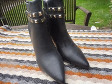 Next black ankle boots with stud detail, new without box 36/3,5