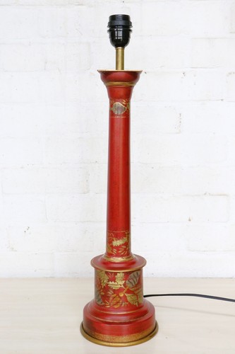 Table lamp painted - painted, toleware