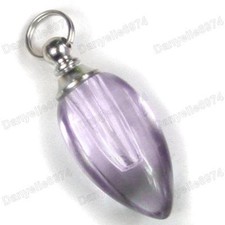 SCREW LID empty GLASS VIALS tears SMOOTH DROP BOTTLES perfume PENDANTS crystal