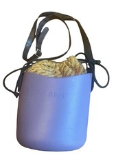 Purple O Bag Rubber Bucket Women's Shoulder Cross Body Basket Made In Italy