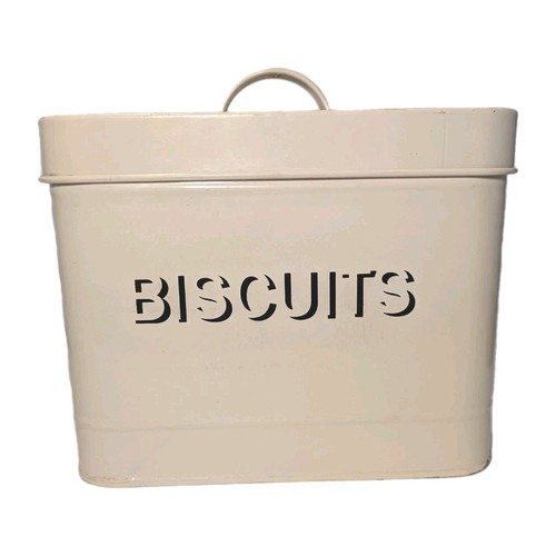 Cream metal biscuit - metal, tin