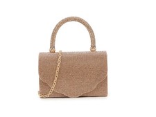 Ladies Diamante Satin Clutch