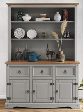 Grey Wax Buffet Hutch