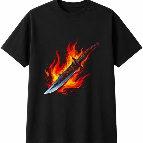 Bushcraft knife flames mens - knife,