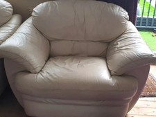 Cream Italian Leather /