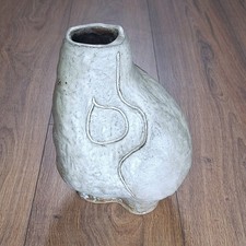 Vintage Art Pottery Sculpture Vase Unusual Unique Artist HandMade Unsigned HEAVY