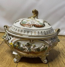 Faience Rococo Box on Legs