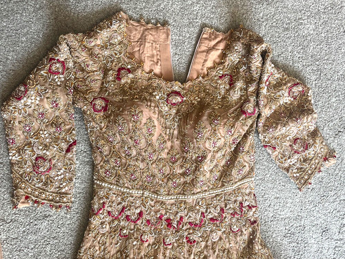 Asian wedding lengha worn - -,