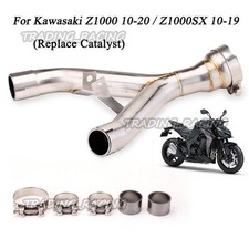 For Kawasaki Z1000 Z1000SX 10-19 Exhaust Catalyst Replacd Mid Link Pipe Slip On