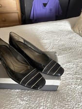 Van dal black leather wedge - dal,