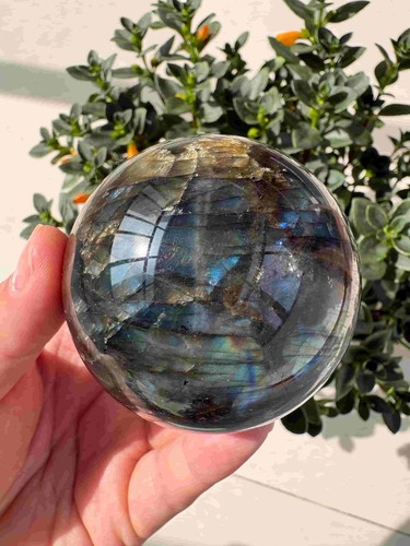 Natural labradorite sphere - natural,