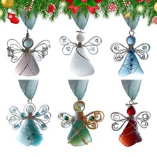 Sea Glass Ornaments 6 Pieces