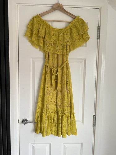 Zara yellow lace off - yellow,