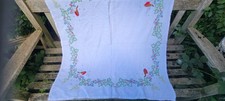 Vintage Hand Embroidered Linen