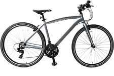 Ammaco Pathway X1 700c Wheel Men's 17" Alloy Frame Grey Hybrid Bike 21 Speed