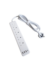 100xPowerboard 4 Gang Socket, USB connection 3m Ex-Birmingham Commonwealth Games