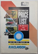Vintage RH Claydon Catalogue - Tyres For ATV's, Cars, Vans, Tractors, Trucks Etc