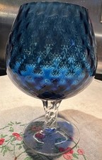Empoli Denim Blue Art Glass