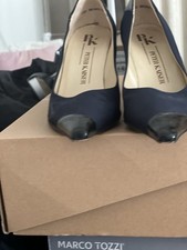 Stunning Navy Suede And Patent