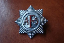 Original early WW2 Auxilliary Fire Service AFS cap badge.