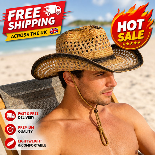Men straw panama cowboy - straw,