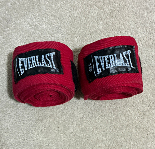 Everlast red boxing hand wraps - red,