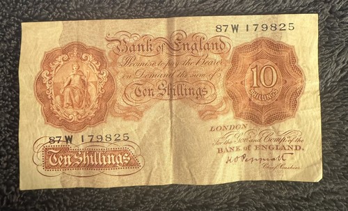 Bank england ten shillings - england,