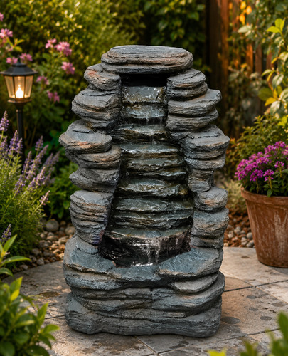 Cascade solar water feature - cascade,