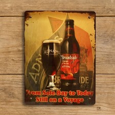 Adnams Broadside Beer Tin Sign Pub Bar Wall Art – Southwold Vintage Metal Plaque