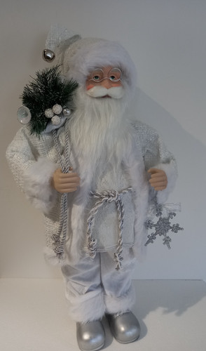 Silver santa father christmas - silver,