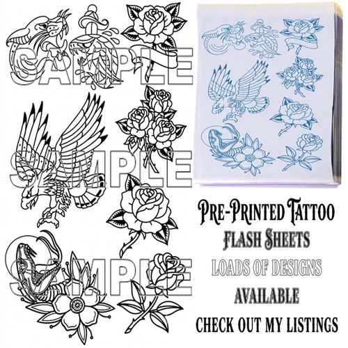 Tattoo stencil sheet ready - a4,