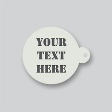 Custom personalised coffee duster stencil for Latte, Cappuccino, and Barista use