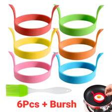 6x Silicone Non Stick Egg