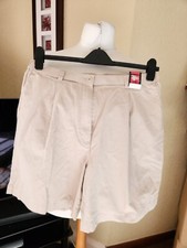LADIES BEIGE COTTON SHORTS