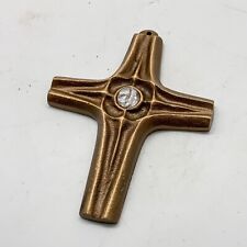 Bronze Brutalist German Crucifix 10x8 Cm  MCM
