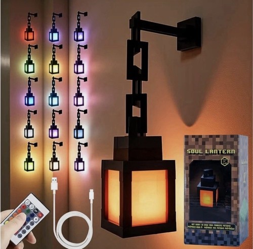 Pixelated minecraft lantern - pixelated,