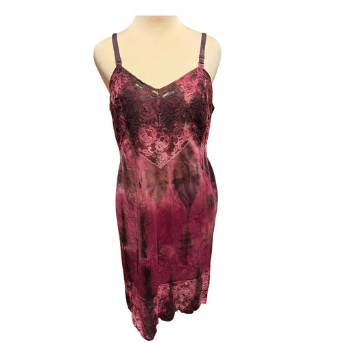 Vtg burgundy lace - vtg, slip