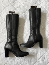 Gabor black leather boots - black,
