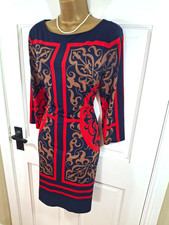 Joseph Ribkoff Navy Blue & Red