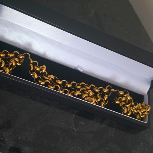 18k gold filled big chain - gold, chain,