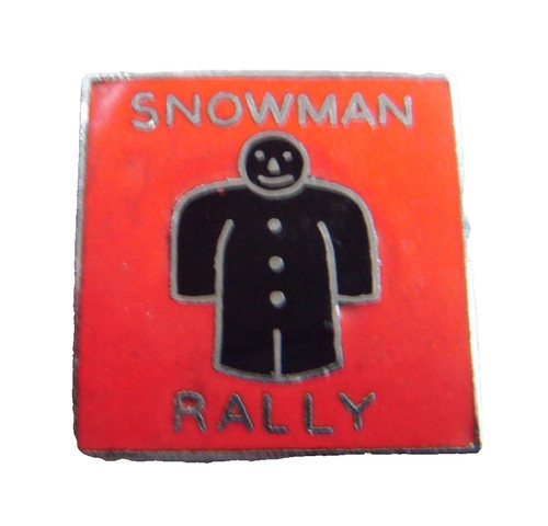 Vintage snowman rally orange - rally,